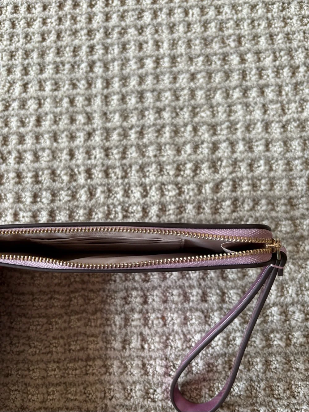 kate spade Metallic Lilac Pink Wristlet